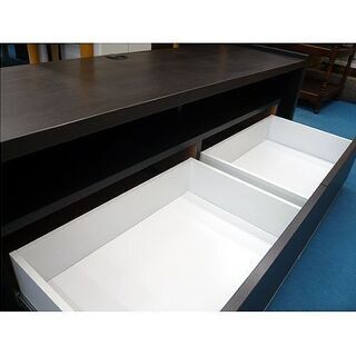 札幌 テレビボード 幅150㎝ 高さ44㎝ 黒 ブラック 木目調 引出し×
