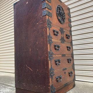 家具 ☆民芸箪笥☆和ダンス ローチェスト 幅約45cm 5段 引き出し扉5
