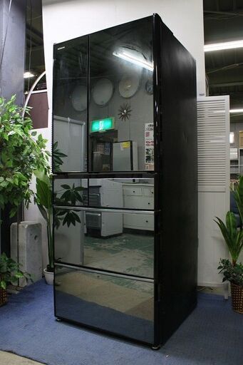 R2080) HITACHI 日立　6ドア冷凍冷蔵庫　R-X6200F(X) 620L クリスタルミラー 2015年製! 冷蔵庫 店頭取引大歓迎♪