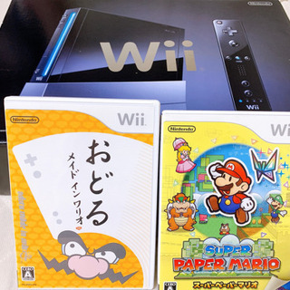 Wii 本体 ブラック+ソフト2本