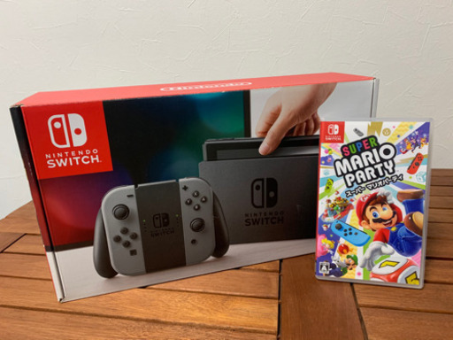 中古美品　ニンテンドーswitch グレー　マリオパーティ付き