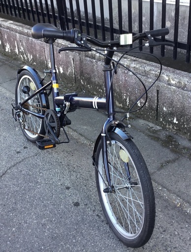 美品＞20インチ・折りたたみ自転車・シマノ6段変速・ネイビー 楽天市場 