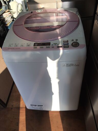 全自動 洗濯機 SHARP シャープ 穴無し サイクロン ES-GV80P 8kG ピンク 全自動洗濯機