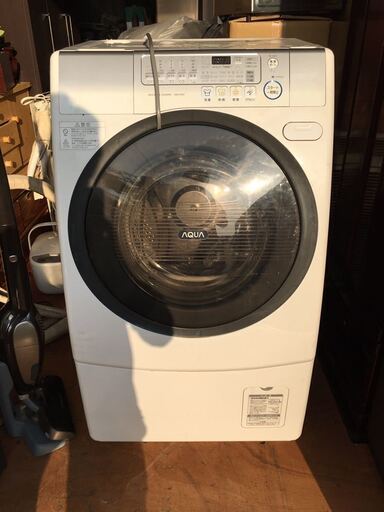 ドラム式 洗濯機 全自動 乾燥機 洗濯乾燥機 AQUA アクア オゾン すすぎ 洗濯 9kg AQW-D500-L 高速シャワー エアウォッシュ