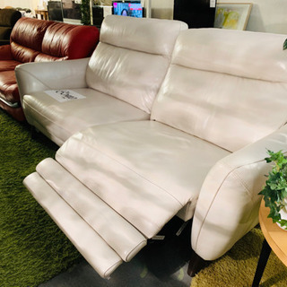本革　リクライニングソファ 