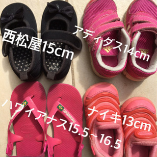 女の子　靴4足セット　13センチから15センチ