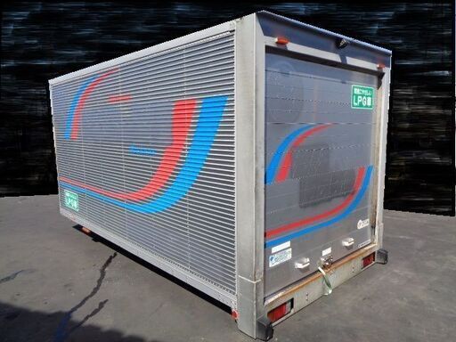 トラックコンテナ 箱 シャッター 4500x2180x2330 アルミバン 冷凍冷蔵 倉庫 物置 ガレージ 愛媛より