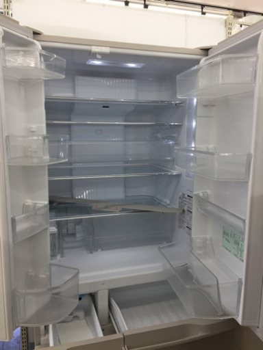10/7  定価¥148,000【ファミリー冷蔵庫】Panasonic  455L冷蔵庫  2015年  NR-F460V-N  エコナビ  フレンチドア  6ドアで大容量入ります❣️