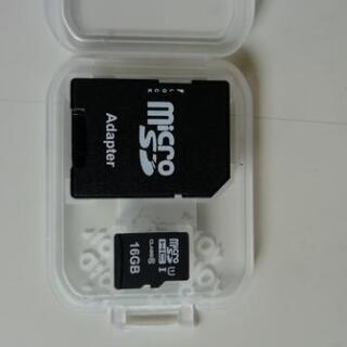 マイクロsdカード16GB10s,sdカードアダプターのセット
