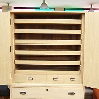 加茂 桐箪笥 さが美 伝統工芸士 頓所芳男作 幅106×奥行45