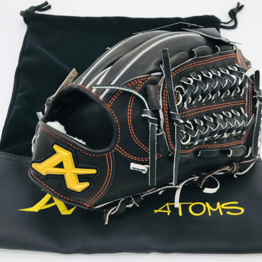 特価 新品 限定 ATOMS アトムズ グローブ 内野手 右投 硬式 ブラック