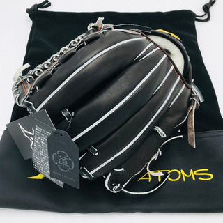 特価　新品　限定　ATOMS アトムズ　グローブ　内野手　右投　硬式　ブラック