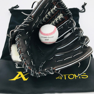 特価　新品　限定　ATOMS アトムズ　グローブ　内野手　右投　硬式　ブラック