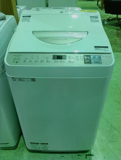 安心の一年保証！SHARP/シャープ　ES-T5CBK-N　 縦型洗濯乾燥機　 ゴールド系　 [洗濯5.5kg /乾燥3.5kg　2019年製　No.1320092902　ガーランド草加