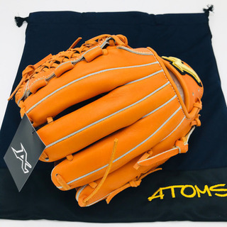 新品　限定　レア　ATOMS アトムズ　グローブ　内野手　右投　硬式　オレンジ