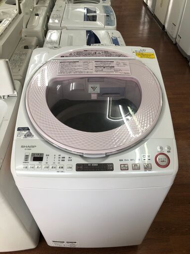 【リサイクルショップどりーむ天保山店】3407　洗濯機　SHARP　シャープ　ES-TX850-P　洗濯8.0Kg　乾燥4.5Kg　2016年製　※ネット部品無し【3ヶ月保証付き】