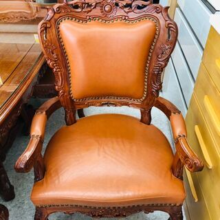 リサイクルマート大野城店　アンティークダイニング7点セット