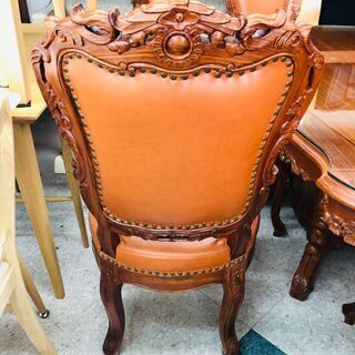 リサイクルマート大野城店　アンティークダイニング7点セット