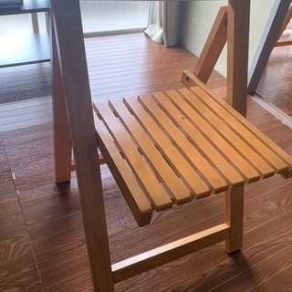 折りたたみ式　ガーデン椅子　木製