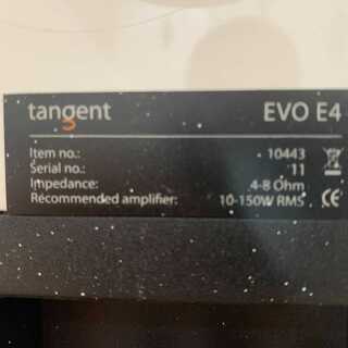 tangent EVO E4 スピーカー ペア ホワイト 天井吊り下げ金具付き