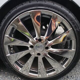 レイズ❗️17インチ、7j4本❗️タイヤバリ目❗️