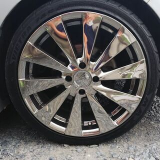 レイズ❗️17インチ、7j4本❗️タイヤバリ目❗️