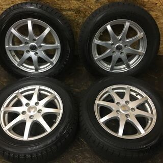 【BS BLIZZAK VRX 215/60R16】スタッドレス【LAPORTA 社外 16インチ 6.5J5HPCD114.3+54】2017年製 バリ溝 ヴェゼル CX-3等　(VTF235) クレジットカード QR決済可能