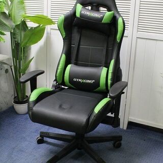 R2111) GTRACING ゲーミングチェア グリーン 椅子 店頭取引大歓迎♪