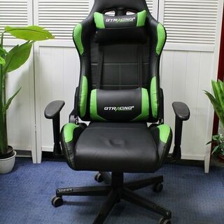 R2111) GTRACING ゲーミングチェア グリーン 椅子 店頭取引大歓迎♪