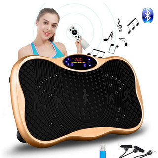 ②振動マシン フィットネス ぶるぶる マシン シェイカー ミニ パワーウェーブ Bluetooth音楽機能 99段階5モード ダイエット 有酸素 体幹強化 脂肪燃焼