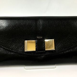 美品 クロエ リリー 二つ折り長財布 レザー CHLOE 小銭入...