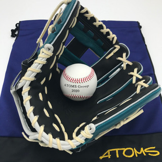 新品　限定　レア　ATOMS グローブ　内野　右投　硬式　マディグラス　ブラック