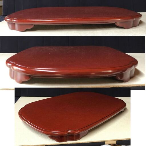 c962 竹仙 平卓 木製 漆塗 共箱 茶道具 飾り台 花台 飾り卓 c962 竹仙 平卓 木製 漆塗 共箱 茶道具 飾り台 花台 飾り卓