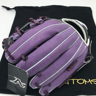 新品　限定　レア　ATOMS グローブ　内野　右投　硬式　パープル　ブラック