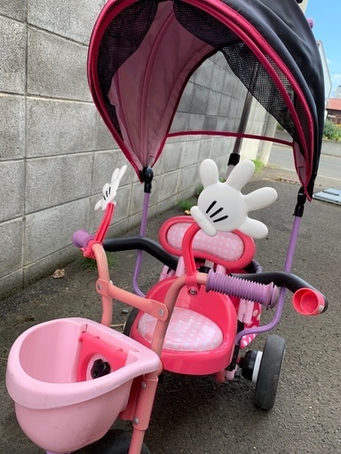 ディズニーミニーマウスドット柄三輪車 まめ 手稲の三輪車の中古あげます 譲ります ジモティーで不用品の処分