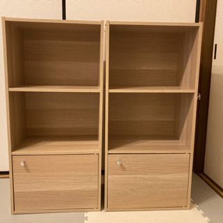 木製3段ボックス2つ