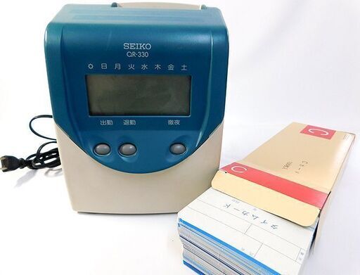 動作品 SEIKOセイコー プレシジョン QR-330 タイムレコーダー タイムカード付き