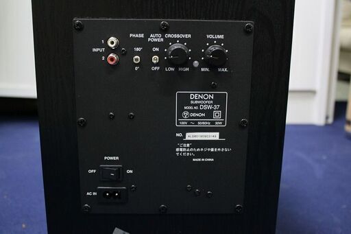 R2130) DENON サブウーファー アンプ内蔵 ブラック バスレフ型 DSW-37-K その他家電 店頭取引大歓迎♪