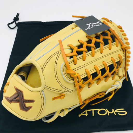 新品　ATOMS アトムズ　グローブ　外野手　右投　硬式　キャメル