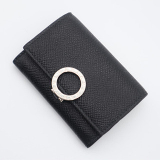 《BVLGARI/ロゴクリップ コインケース》Sランク 未使用品 極美品 黒 箱