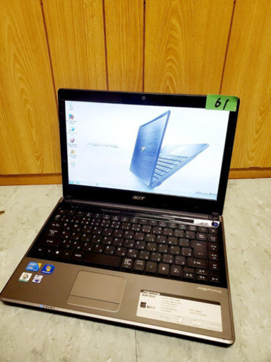 ①61番✨acer エイサー ノートパソコン ASPIRE 3820-A52C‼️