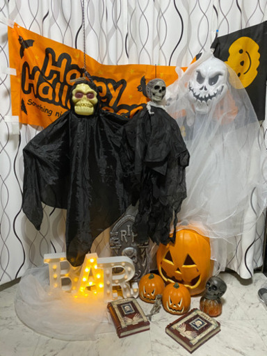 B ハロウィン　飾り　まとめ売り　かぼちゃ　ドクロなど　セット
