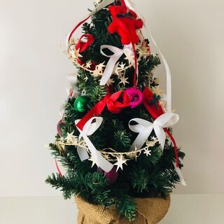 小さいクリスマスツリー　46センチ　飾り付き