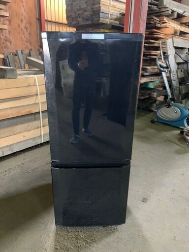 【良品】2017年製 MITSUBISHI 2ドア冷蔵庫 146L MR-P15A-B 動作確認済 配送OK