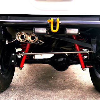 ジムニーjb23 Wirus Win左出しコンパクトツインマフラー バズーカータイプ