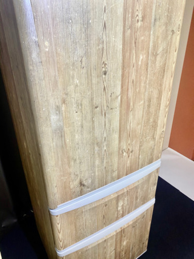 おまけシート付き】木目柄 冷蔵庫