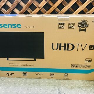 4 未開封 Hisenseハイセンス 43V型 4K液晶テレビ ...