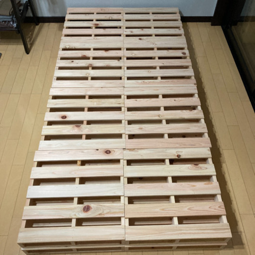 パレットベッド 木製 国産檜 16枚 正方形 小さめ DIY すのこベッド