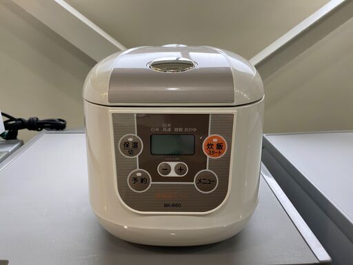 炊飯器 シー・シー・ビー BK-R60-WH 3.5合炊き 2016年製 白 中古品