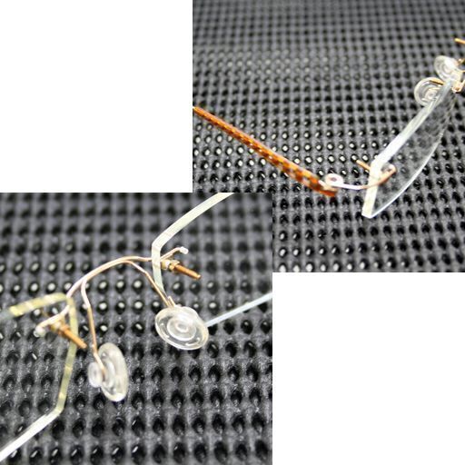 展示未使用品 フレアー メガネフレーム top tea 50□19 140 ブラウン系